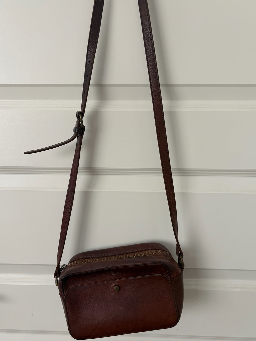 Madewell Brown Leather Crossbody Camera Bag